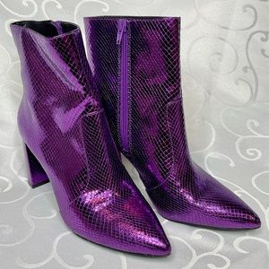 BRAND NEW NEVER WORN I.N.C International Concepts Anila Booties In Purple size8